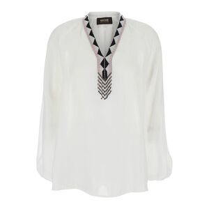 Bazar Deluxe Women White Shirt With V-Neck In Cotton Women